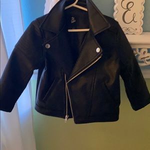 Black moto leather jacket